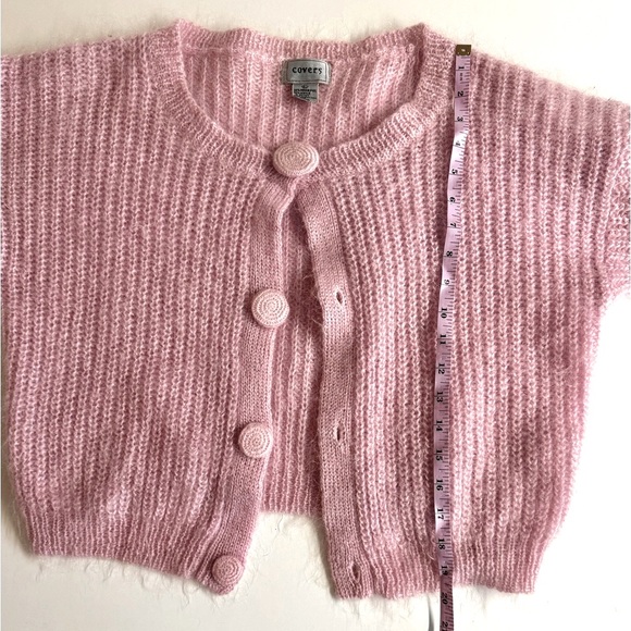 50%Mohair Vintage 1960s Covers super fuzzy feminine retro sweater .Size L - Picture 10 of 11